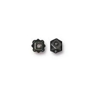 TierraCast 4mm Black Faceted Cube Bead each(35687)