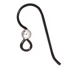 TierraCast Niobium Shepherd Hook Ear Wire with 3mm Sterling Silver Bead 100 pieces (35728)