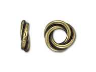 TierraCast 8mm Antique Brass Twisted Spacer Bead each(35671)