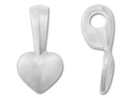 TierraCast Bright Rhodium Heart Glue Pad Bail each(35617)