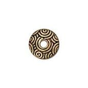 TierraCast 11mm Antique Gold Spiral Dance Bead Cap each (35633)