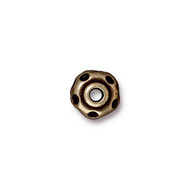 TierraCast 10mm Antique Gold Divot Bead each *DISCONTINUED*(35641)