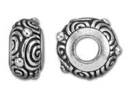 Tierracast 11mm Antique Silver Spiral Large Hole Bead each(35647)