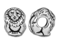 TierraCast Antique Silver Lion Large Hole Bead - Each(35659)