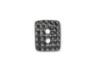 TierraCast Black Hammertone Rectangle Button each (38973)