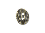 TierraCast Antique Brass Oval Shell Button each 