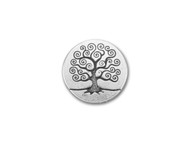 TierraCast Antique Silver Tree Of Life Button each 