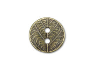TierraCast Antique Brass Round Leaf Button each 