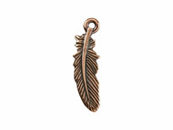 TierraCast Antique Copper Small Feather Charm each(47680)