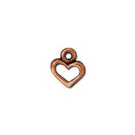 TierraCast Antique Copper Open Heart Charm each (47682)