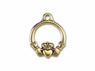 TierraCast Antique Gold Small Claddagh Ring Charm each(57897)