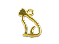 TierraCast Bright Gold Open Cat Charm each(27886)