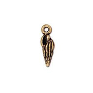 TierraCast Antique Gold Small Spindle Shell Charm each(27917)