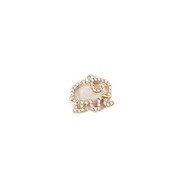Charm Elephant 12mm Cut-Out with CZ Rose Plated Copper - each