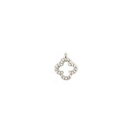 Charm Quatrefoil 12mm with CZ Gold Plated Copper - each(58758)