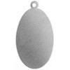 Metal Blank - Oval German Silver 29x16mm 24ga  (w/ring)(31942)