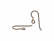 TierraCast Niobium Shepherd Hook Ear Wire With 2mm Copper Bead  - 20 pieces(24773)