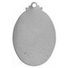 Metal Blank - Oval German Silver 32x22mm 24ga (w/ hole)-1Pc (31946)