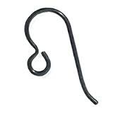 TierraCast Niobium Shepherd Hook Ear Wire with Regular Loop Oxidized Black 2 pieces/ 1 set(55871)