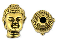 TierraCast Antique Gold Buddha Bead each (42043)