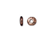 TierraCast 7mm Antique Copper Large Hole Nugget Heishi Spacer Bead each(42108)