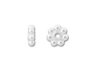 TierraCast 5mm Bright Silver Beaded Heishi Spacer Bead 100 pieces(41350)