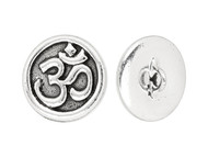 TierraCast Antique Silver Om Button each(55438)