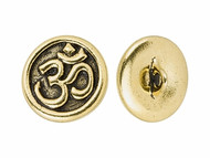TierraCast Antique Gold Om Button each(55440)