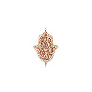 Connector Hamsa 20mm with CZ Rose Plated Copper - each(58817)