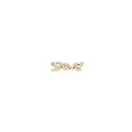 Connector Love 18mm with CZ Gold Plated Copper - each(58792)