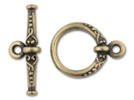 TierraCast Antique Brass Heirloom Toggle Clasp Set each