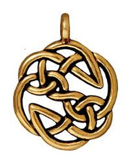 TierraCast Antique Gold Open Knot Celtic Pendant each