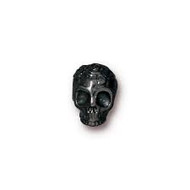 TierraCast Black Rose Skull Bead each (56640)
