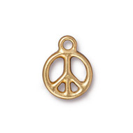 TierraCast Bright Gold Peace Charm each *DISCONTINUED(57014)