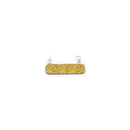 Sterling Bezel Druzy Pendant Gold Baguette 30x8.5mm(57963)
