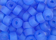 Crow Bead -  Glass Pressed Sapphire Matte 9mm Discontinued(59165)