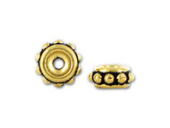 TierraCast Antique Gold 6mm Beaded Spacer Bead each(20350)