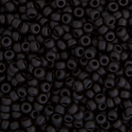 Miyuki Round Seed Bead Size 8/0 Black Matte SB 0401F(59332)