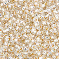 Miyuki Round Seed Bead Size 8/0 Crystal Silver Lined SB 0001(59334)