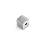 ImpressArt Stamping Blank Pewter Cube with Hole Small 3/8" - 2 pack