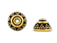 TierraCast Antique Gold Bali Bead Cap each (20352)