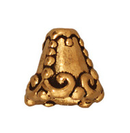 TierraCast Antique Gold Heirloom Cone Bead Cap each(20432)