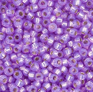 Miyuki Round Seed Bead Size 15/0 Lilac Opal Dyed Alabaster Silver Lined SB 0574(59762)