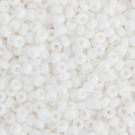 Miyuki Round Seed Bead Size 15/0 Chalk White Opaque Matte SB 0402F(59755)