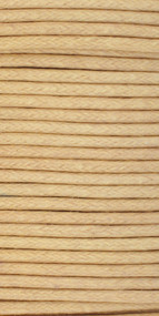 2mm Natural Color Waxed-Cotton Cord - 50m Roll