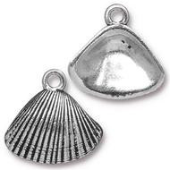 TierraCast Antique Silver Shell Charm each(60176)