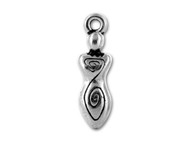 TierraCast Antique Silver Spiral Goddess Charm each(60166)