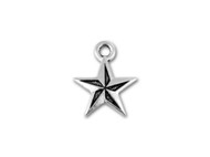 TierraCast Antique Silver Nautical Star Charm each(60169)