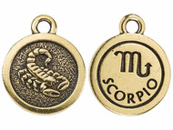 TierraCast Antique Gold Scorpio Charm each(60238)