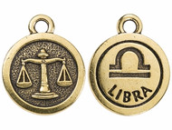 TierraCast Antique Gold Libra Charm each